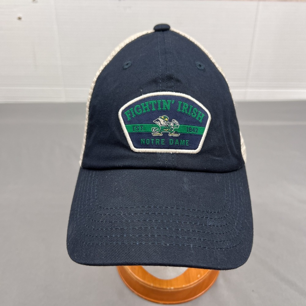 Captivating Notre Dame Fightin' Irish Snapback Cap Adult Blue Mesh Hat